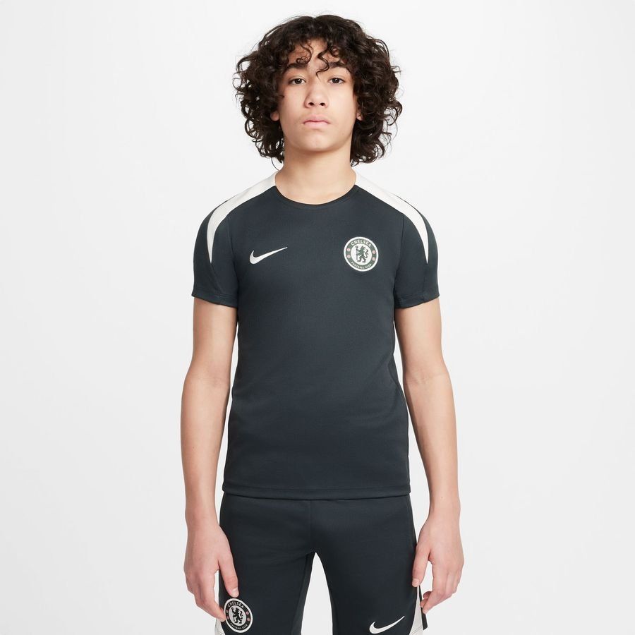 Chelsea Training T-Shirt Dri-FIT Strike - Outdoor Green/Outdoor Green/Phantom Marl Kids-SoccerKits Hub | Buy Soccer Jerseys Online